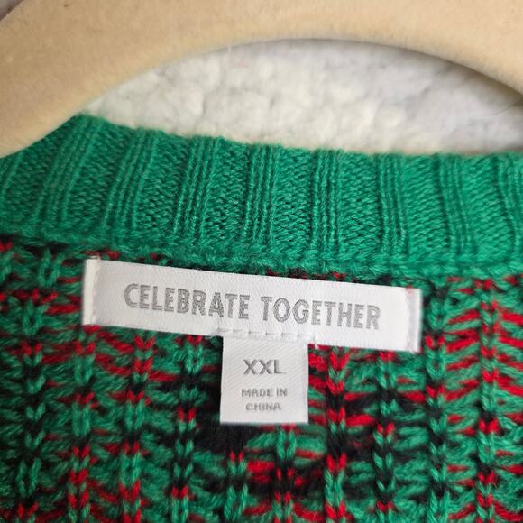 Cat Ugly Sweater XXL by Celebrate Together tops. M's. Cat drinking Crewneck Fun - Picture 2 of 13
